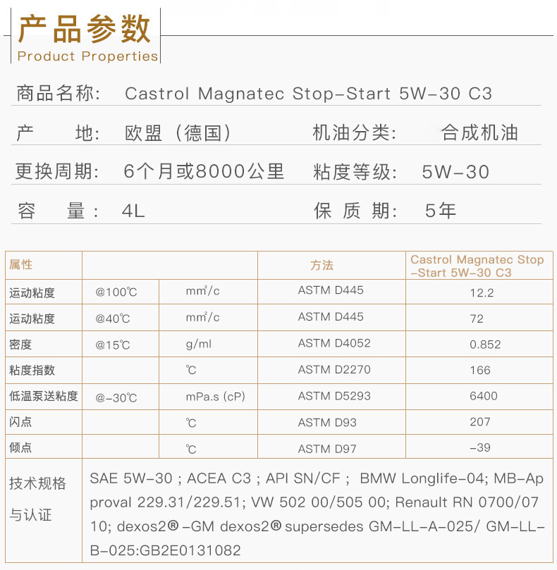 嘉實多 磁護(hù)全合成潤滑油 啟停保 5W-30 C3 SN 4L裝-第3張圖片-鄭州市冠恒貿(mào)易有限公司【官方網(wǎng)站】-車用潤滑油服務(wù)專家